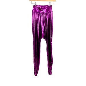 Balera Dancewear Iridescent Shiny Harem Pants Dance Hip Hop Jazz M Magenta Y2K